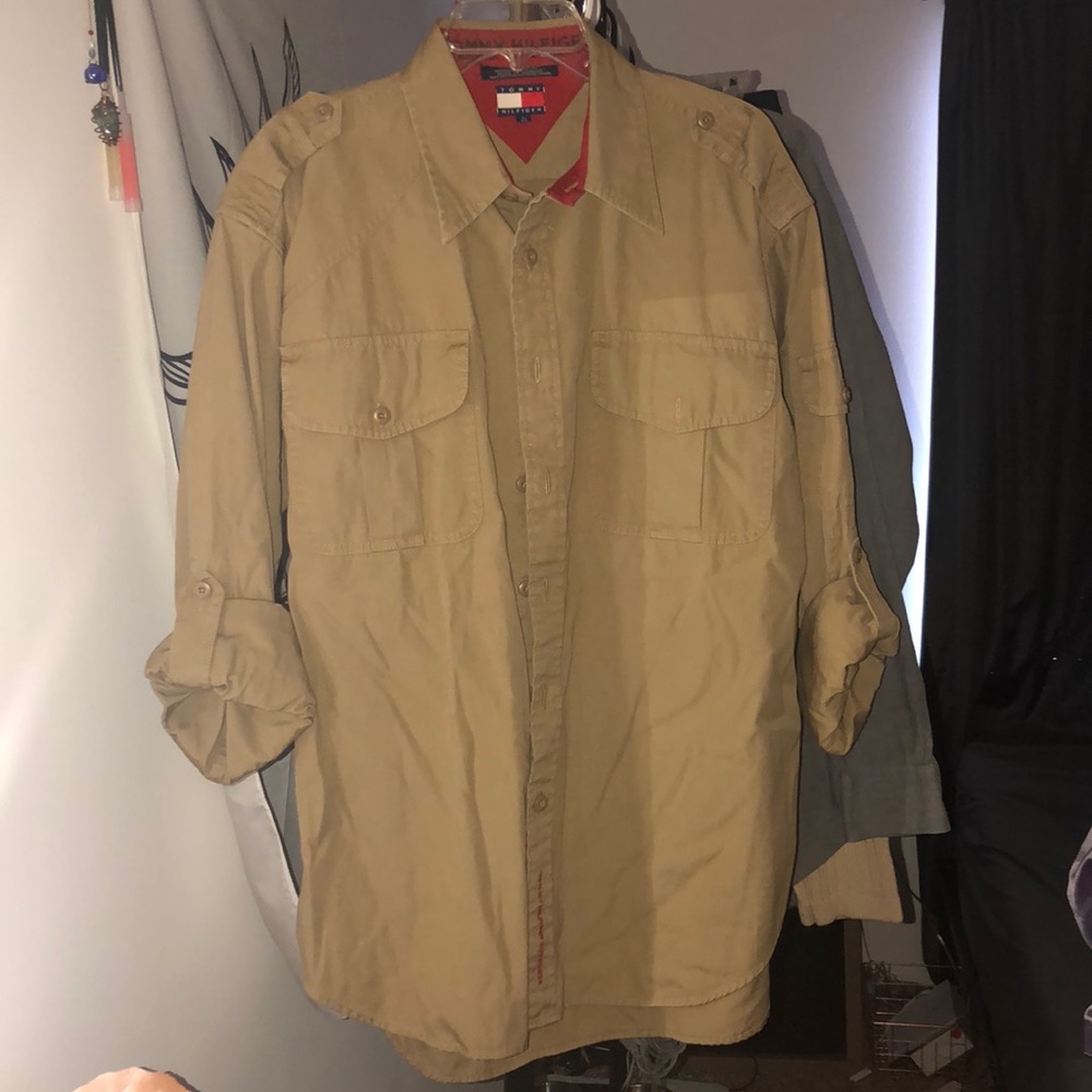 Tommy Hilfiger khaki button down